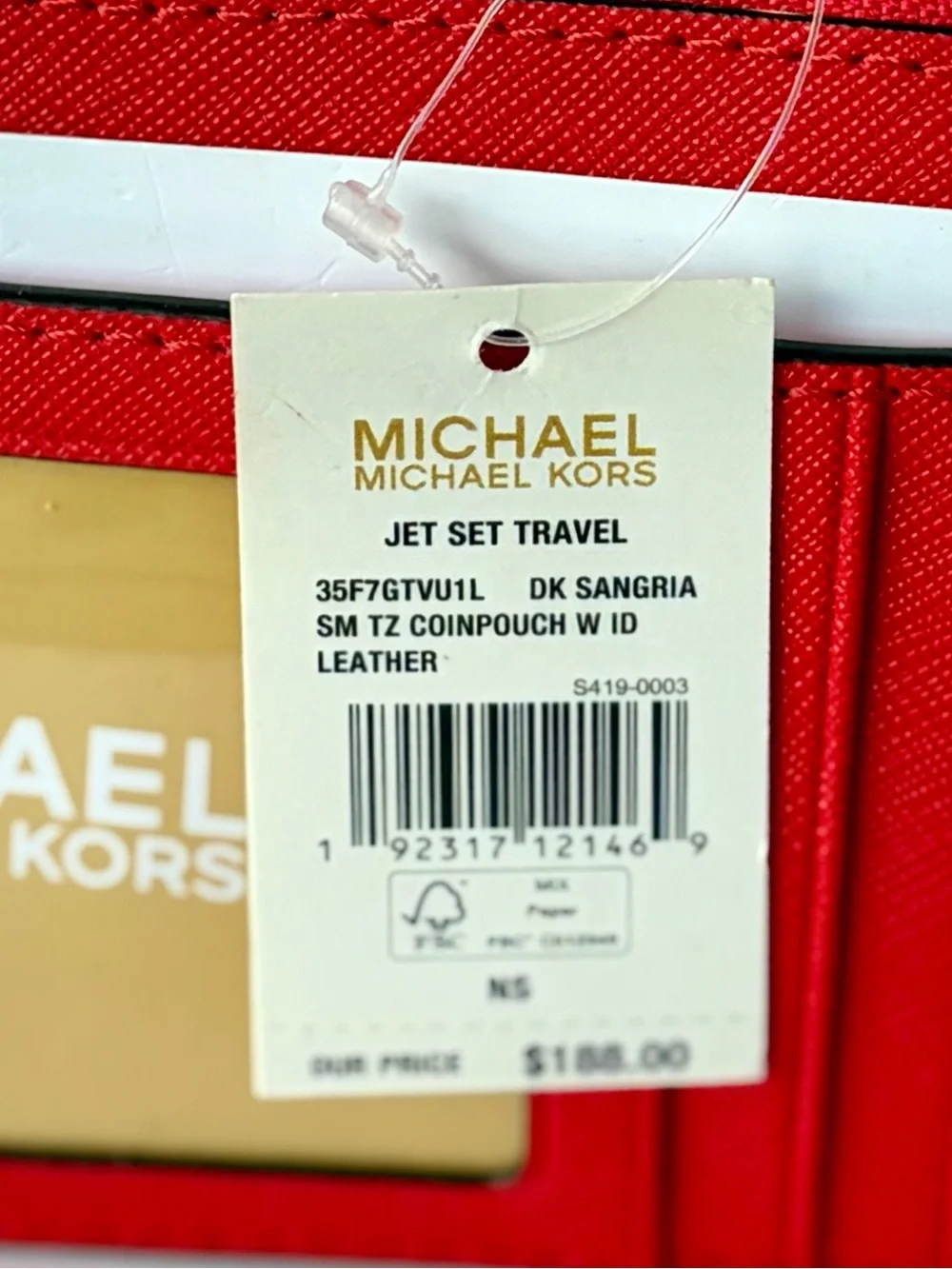 Michael Kors Jet Set Travel Small Wallet Top Zip Coin Pouch with ID Holder